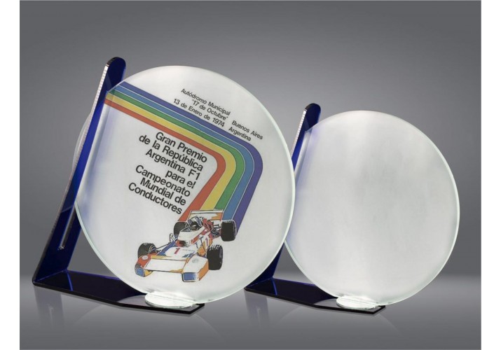 Premio trofeo cristal grabado con foto 1088