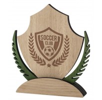 Trofeos personalizados escudo equipo con dedicatoria 1122