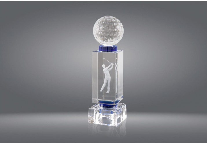 Premio trofeo golf cristal