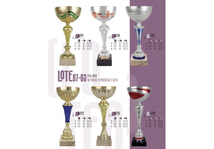 Pack de 18 trofeos baratos copas deportivas Pack de 18 trofeos baratos copas deportivas