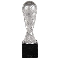 Trofeos fútbol pequeños balón plateado