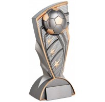 Trofeo fútbol personalizado balón estrellas