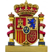 Figura escudo bandera de España color GRABADA 