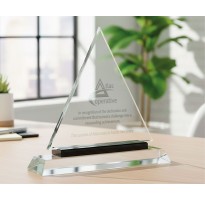 Cristal conmemorativo grabado alta calidad pirámide Cif-0110290 Cristal conmemorativo grabado alta calidad pirámide Cif-0110290