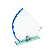 Premio trofeo cristal grabado con dedicatoria Z-24-4408