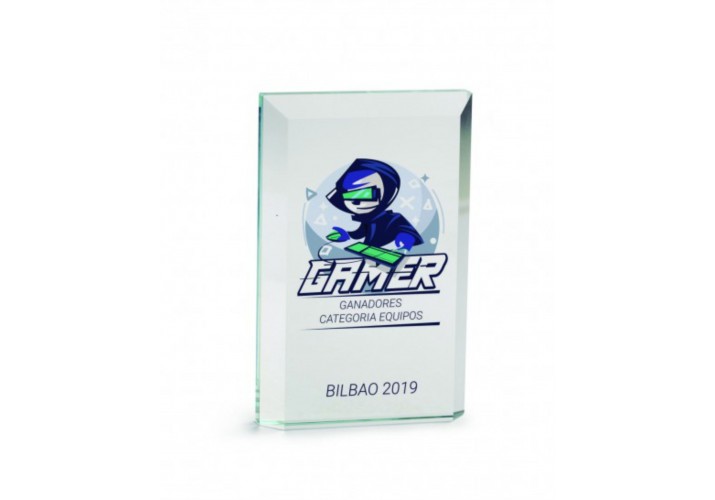 Premio cristal grabado Z-24-4424 trofeos personalizados gamer
