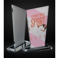Cristal grabado económico 6109 para homenaje