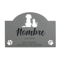 Placa grabada para muerte mascota HIERRO ap-2101