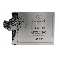 Placa grabada para cementerio ACERO INOXIDABLE ap-0106