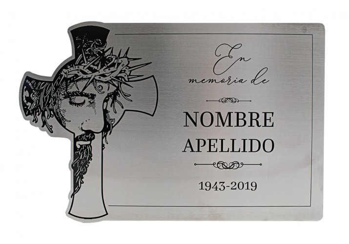 Placa grabada para cementerio ALUMINIO ap-0103
