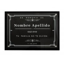 Placa grabada para cementerio METACRILATO ap-0207