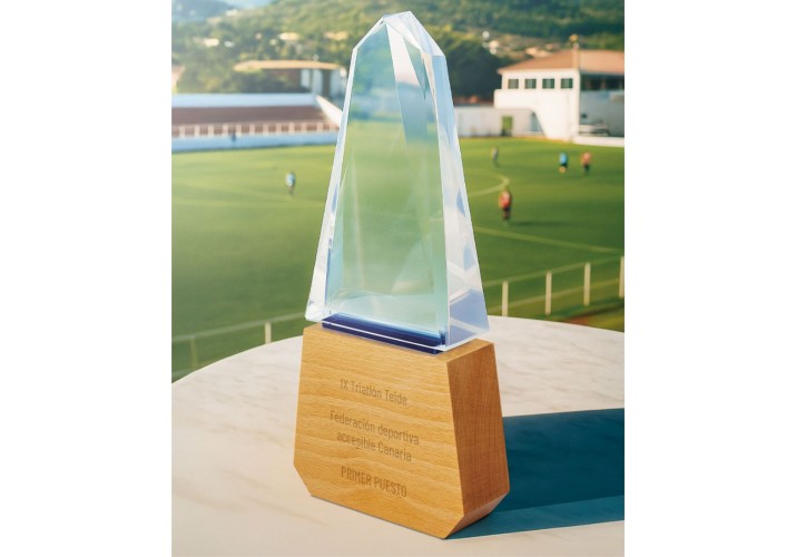 Premio de madera grabada y cristal 10853 Premio de madera grabada y cristal 10853