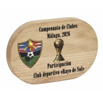 Premio fútbol madera grabada FS-2693
