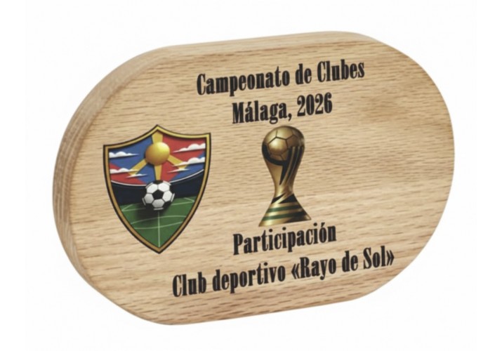 Premio fútbol madera grabada FS-2693 Premio fútbol madera grabada FS-2693