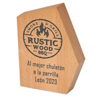 Premio madera grabada FS-10-2310 logotipo empresa trofeo personalizado