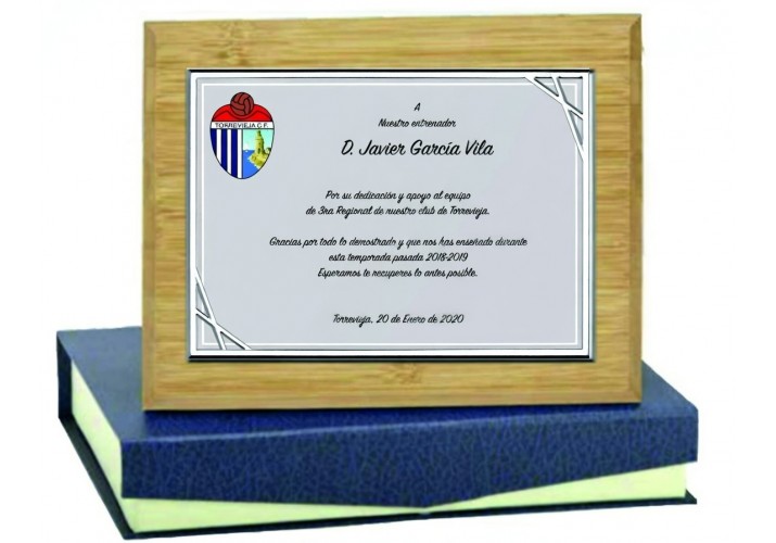 Placa bambú FS-522 grabada