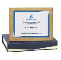 Placa bambú FS-523 grabada Placa bambú FS-523 grabada